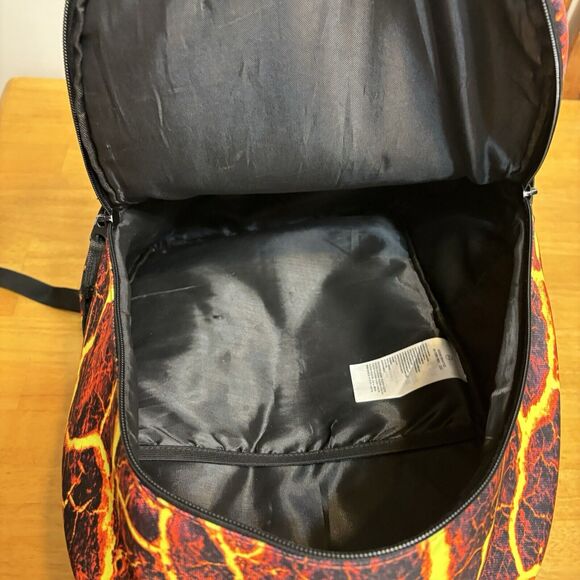 Hurley Backpack Bag Lava Fire Kids Adult Large 17"x11"x5" School Book‎ Tote - Picture 10 of 11